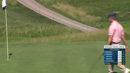 David Toms makes birdie putt on No. 14 at Principal Charity Classic