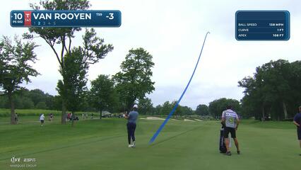 Erik van Rooyen's 109-yard approach sets up birdie on No. 10 at John Deere