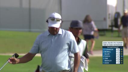 Stephen Ames makes birdie on No. 17 at James Hardie Pro Football Hall of Fame Invitational
