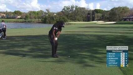 Sahith Theegala hits 101-yard approach to 5 feet, sets up birdie on No. 6 at Arnold Palmer