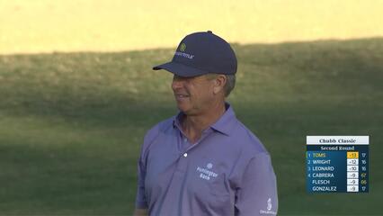 David Toms makes birdie putt on No. 18 at Chubb Classic