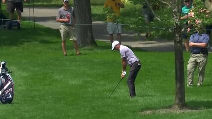 Sam Saunders’ approach from the rough sets up 7-foot birdie at 3M Open