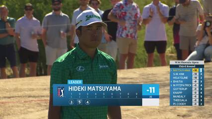 Hideki Matsuyama chips from bunker to 7 feet, sets up birdie on No. 3 at WM Phoenix Open