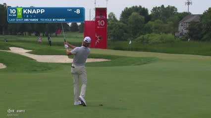 Jake Knapp's 81-yard approach sets up birdie on No. 10 at 3M Open