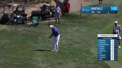 Miguel Angel Jiménez makes birdie on No. 9 at Cologuard Classic