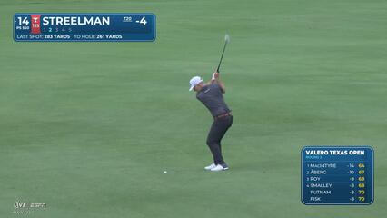 Kevin Streelman hits 260-yard approach to 7 feet, sets up birdie on No. 14 at Valero