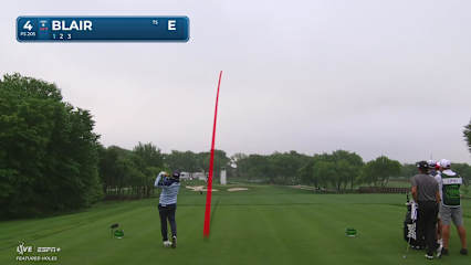 Zac Blair sinks a 21-foot birdie putt on No. 4 at THE CJ CUP