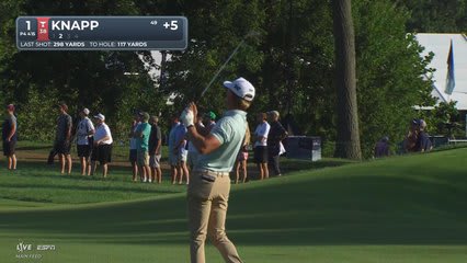 Jake Knapp's 113-yard approach sets up birdie on No. 1 at BMW Championship