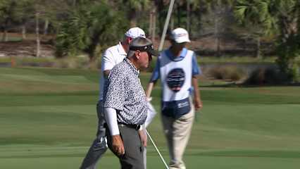 Duffy Waldorf makes lengthy birdie putt at Chubb Classic