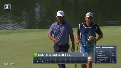 Xander Schauffele hits tee shot to 8 feet, sets up birdie on No. 3 at BMW Championship