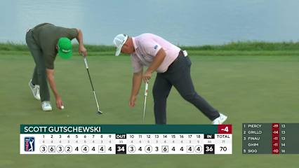 Scott Gutschewski sinks birdie at 3M Open