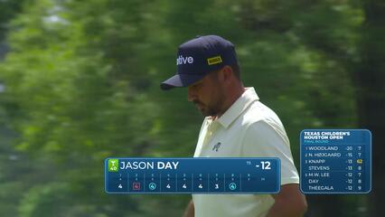 Jason Day drains 4-foot birdie putt on No. 8 at Texas Children's