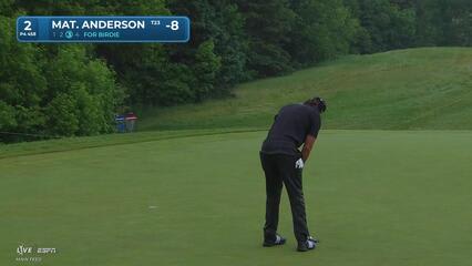 Matthew Anderson sinks 9-foot birdie putt on No. 2 at RBC Canadian