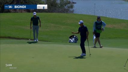 Fred Biondi's tee shot to 13 feet yields birdie at Mexico Open