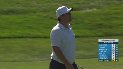 Chris Gotterup drains 21-inch putt for birdie on No. 14 at John Deere