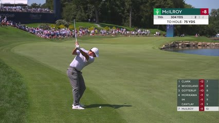 Rory McIlroy's 79-yard approach sets up birdie on No. 11 at BMW Championship