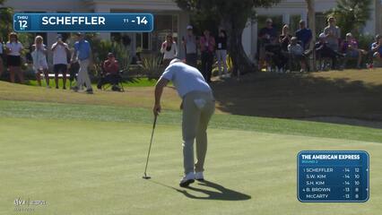 Scottie Scheffler makes birdie on No. 3 at The American Express