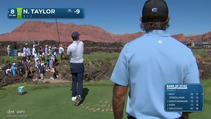 Nick Taylor sinks 37-foot birdie putt on No. 8 at Bank of Utah