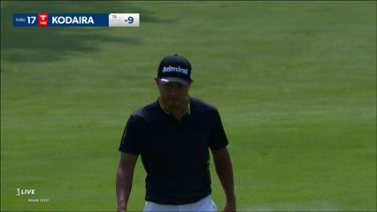 Satoshi Kodaira holes 26-footer for birdie from off the green at Rocket Mortgage