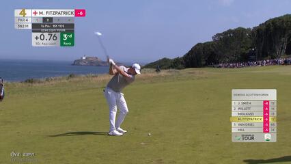 Matt Fitzpatrick's 153-yard approach sets up birdie on No. 4 at Genesis Scottish Open