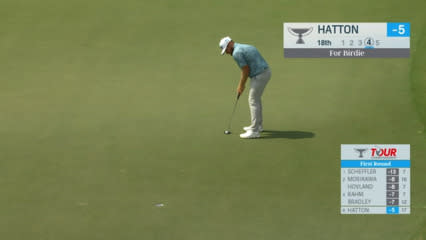 Tyrrell Hatton finishes round with back-to-back birdies at TOUR Championship
