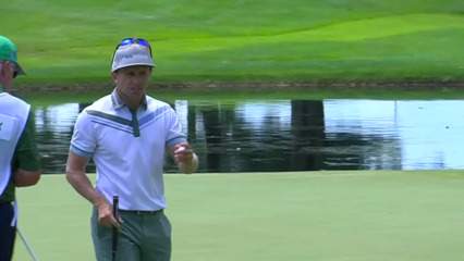 Tim Wilkinson birdies No. 8 in Round 2 at Travelers