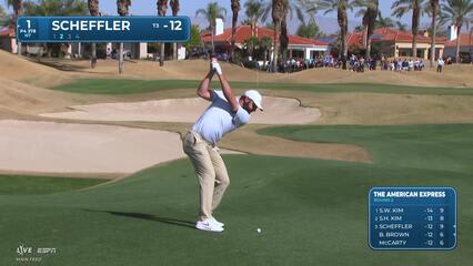 Scottie Scheffler makes birdie on No. 1 at The American Express