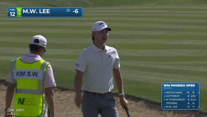 Min Woo Lee pours in 12-foot birdie putt on No. 3 at WM Phoenix Open