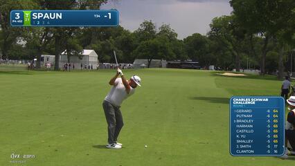 J.J. Spaun's 137-yard approach sets up birdie on No. 3 at Charles Schwab