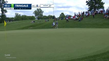 Cameron Tringale difficult chip leads to birdie at the Memorial