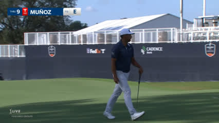 Sebastián Muñoz makes 7-foot putt for birdie at Cadence Bank