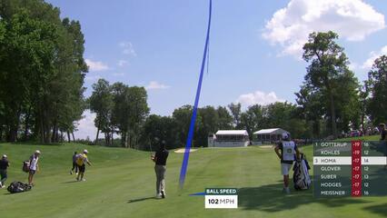 Max Homa's 134-yard approach sets up birdie on No. 15 at John Deere