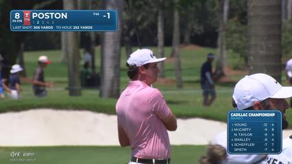 J.T. Poston reaches par-5 No. 8 in two, makes birdie at Cadillac