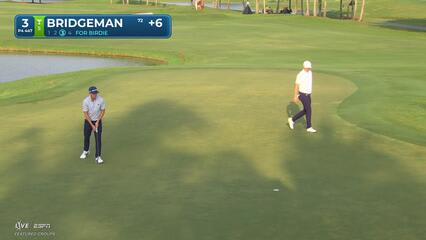 Jacob Bridgeman drains 17-foot putt for birdie on No. 3 at Cadillac