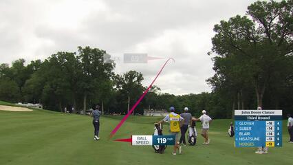 Lee Hodges's 166-yard approach sets up birdie on No. 5 at John Deere