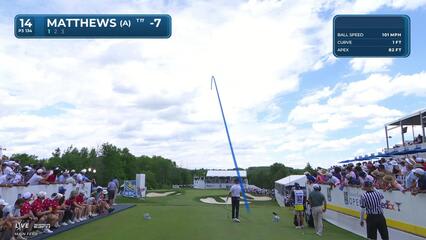 Justin Matthews hits tee shot to 11 feet, sets up birdie on No. 14 at RBC Canadian