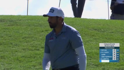 Matthieu Pavon drains 46-foot eagle putt on No. 13 at Mexico Open