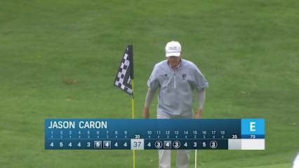 Jason Caron makes birdie on No. 17 at Kaulig Companies Championship