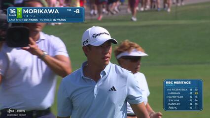 Collin Morikawa's 125-yard approach sets up birdie on No. 16 at RBC Heritage