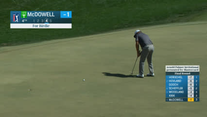 Graeme McDowell sinks 12-footer for birdie at Arnold Palmer
