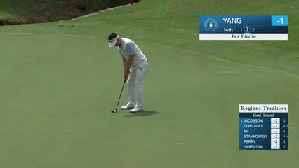 Y.E. Yang makes birdie on No. 14 at Regions Tradition