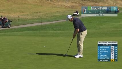Robert MacIntyre sinks 19-foot birdie putt on No. 3 at The Genesis