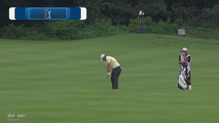 Chris Gotterup gets up-and-down from 173 yards for birdie on No. 4 at Travelers