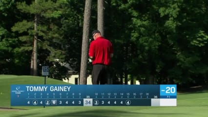 Tommy Gainey birdies No. 15 in Round 4 at BMW Charity Pro-Am