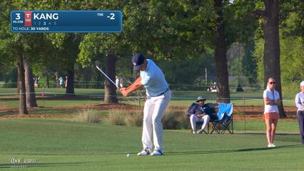 Jeffrey Kang sinks 3-foot birdie putt on No. 3 at Texas Children's
