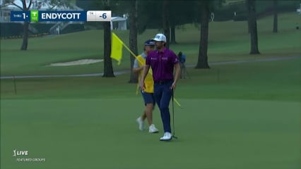 Harrison Endycott holes 15-footer for birdie at Sanderson Farms