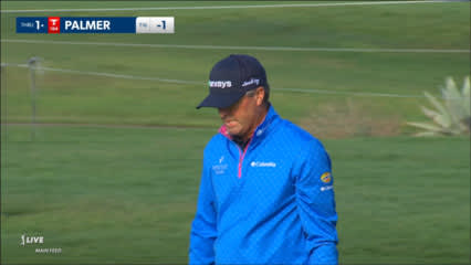 Ryan Palmer rolls in 21-footer for birdie at CJ CUP Byron Nelson