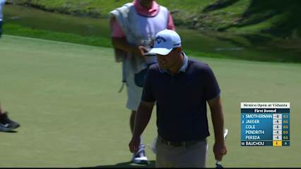 Zachary Bauchou buries 40-foot birdie putt on No. 5 at Mexico Open