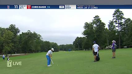 Chris Baker birdies No. 11 in Round 4 at Wyndham