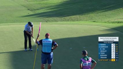 Oliver Betschart sinks birdie putt at Butterfield Bermuda